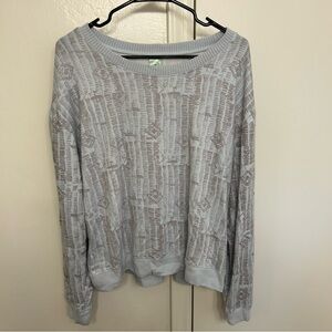 Honeydew Intimates XL Light Blue Geo Print Pajama Top Super Soft Long Sleeve